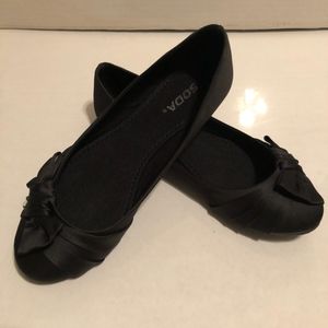 Satin ballet flats